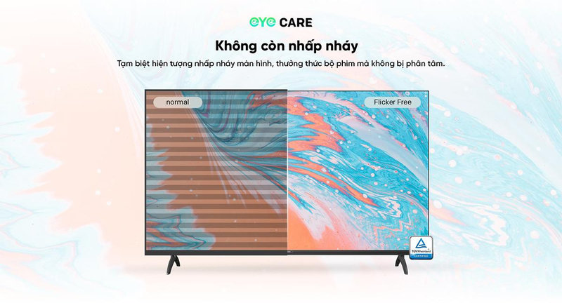Màn hình tivi Coocaa 43 inch hiển thị sắc nét kết hợp tính năng bảo vệ mắt Eye Care