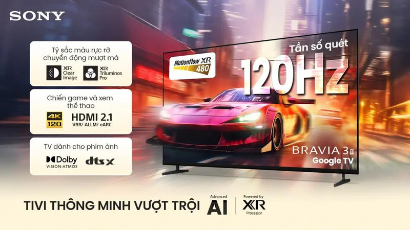 Mẫu tivi Sony BRAVIA 3 II K-100XR30M2
