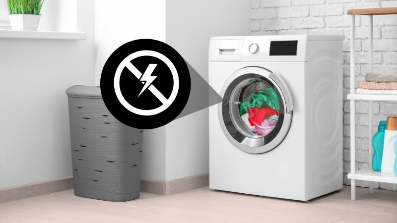 Máy giặt không bị ảnh hưởng quá nhiều khi mất điện đột ngột