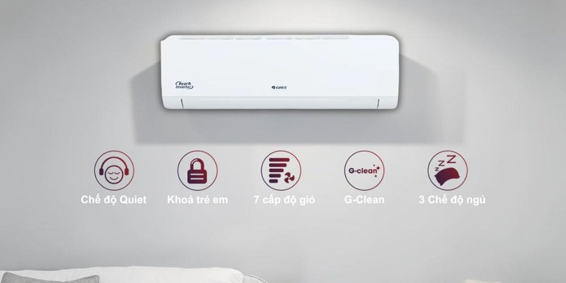 Máy lạnh Gree tích hợp nhiều tính năng thông minh