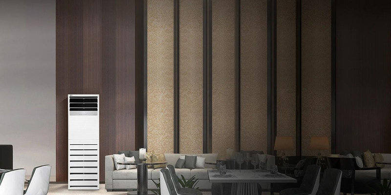 Điều hoà LG tủ đứng có công suất lớn và lưu lượng gió cao, phù hợp với những không gian rộng hoặc có đông người