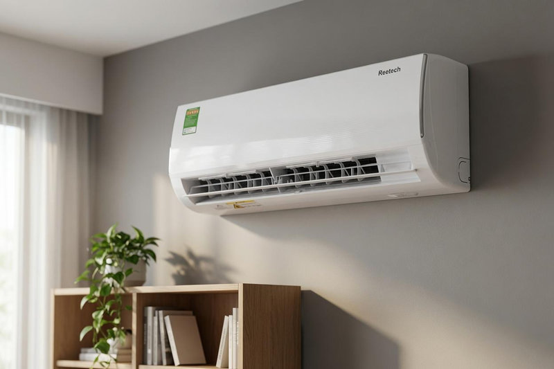 Máy lạnh Reetech có cơ chế đảo gió tự động giúp làm lạnh nhanh và đồng đều