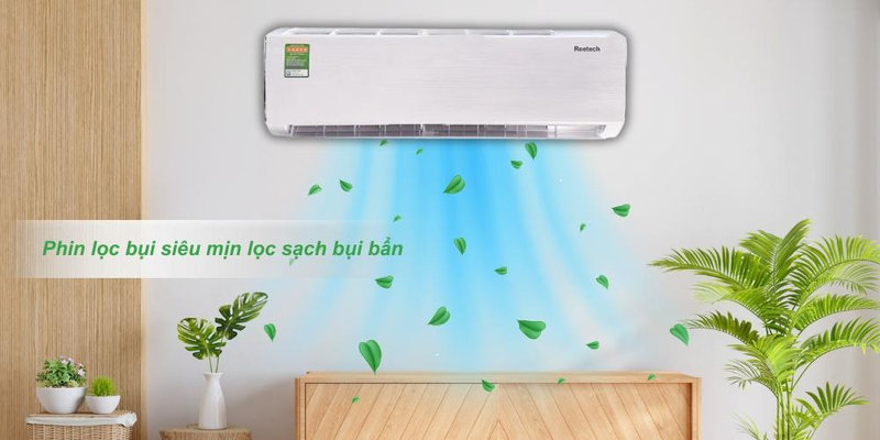 Máy lạnh Reetech được trang bị phin lọc bụi siêu mịn