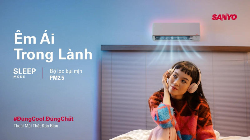 Máy lạnh Sanyo thế hệ mới được trang bị bộ lọc bụi mịn PM2.5 tiên tiến