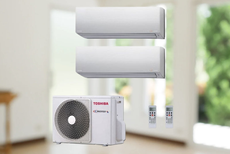 Máy lạnh Toshiba Multi kết nối nhiều dàn lạnh với một dàn nóng, phù hợp cho nhà có nhiều phòng
