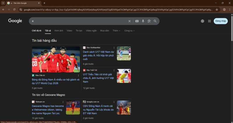 Mở lại Google Chrome để kiểm tra lỗi