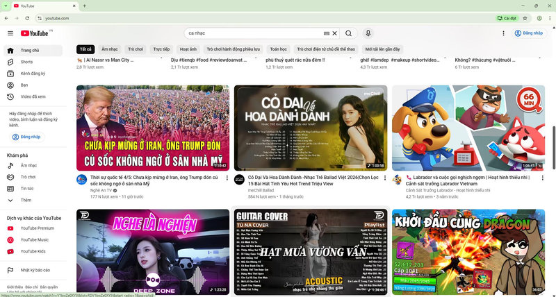 Mở trang web cần thay đổi hiển thị