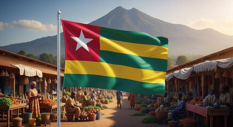 Ngôi sao năm cánh trắng thuần khiết nằm giữa hình vuông đỏ đại diện cho tình yêu thương cùng năm vùng địa lý quốc gia