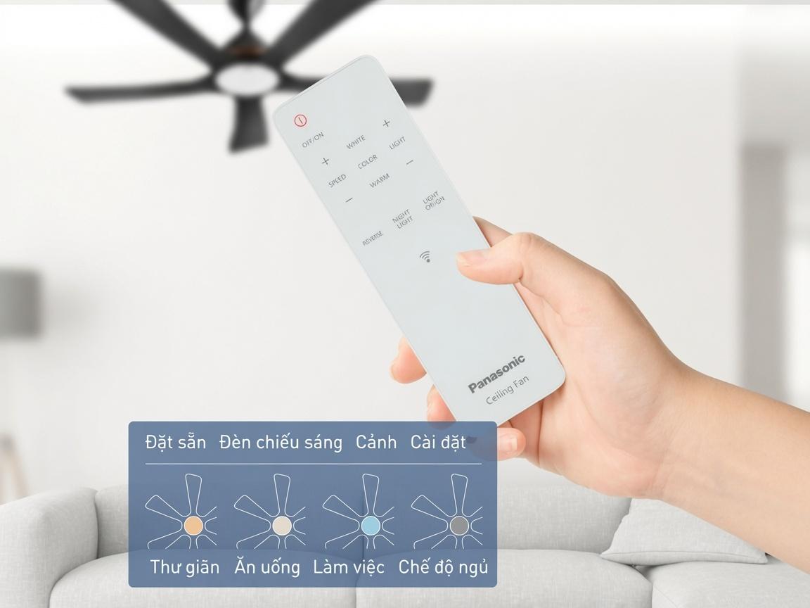 Nhiều mẫu quạt trần hiện nay đều đi kèm remote điều khiển từ xa