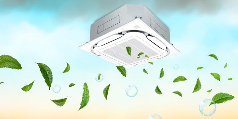 Nhờ được trang bị bộ lọc sơ bộ có tuổi thọ cao, máy lạnh âm trần Daikin có khả năng lọc bụi thô tốt