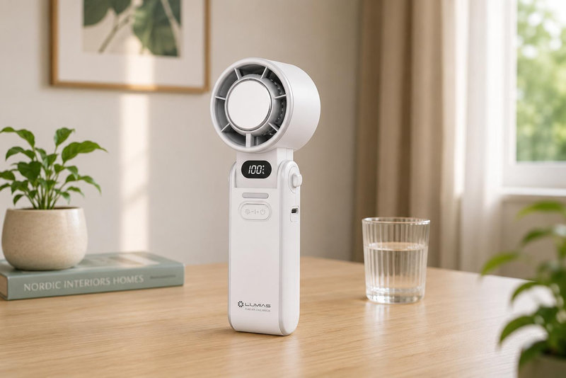 Quạt cầm tay Lumias có thiết kế hiện đại, thanh lịch