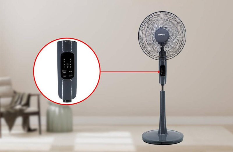 Quạt Hitachi sở hữu bảng điều khiển trực quan