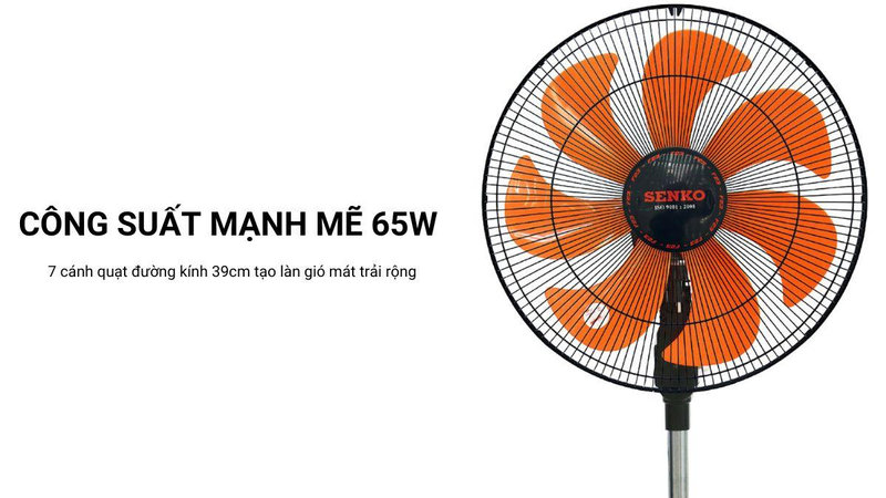 Quạt lửng Senko có khả năng làm mát mạnh mẽ