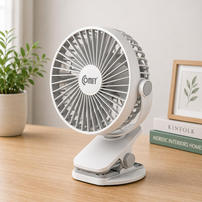 Quạt sạc có thể hoạt động bằng pin khi không kết nối nguồn điện trực tiếp