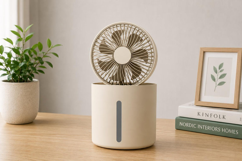 Quạt sạc khác nhau về pin kiểu dáng thời gian dùng và tiện ích