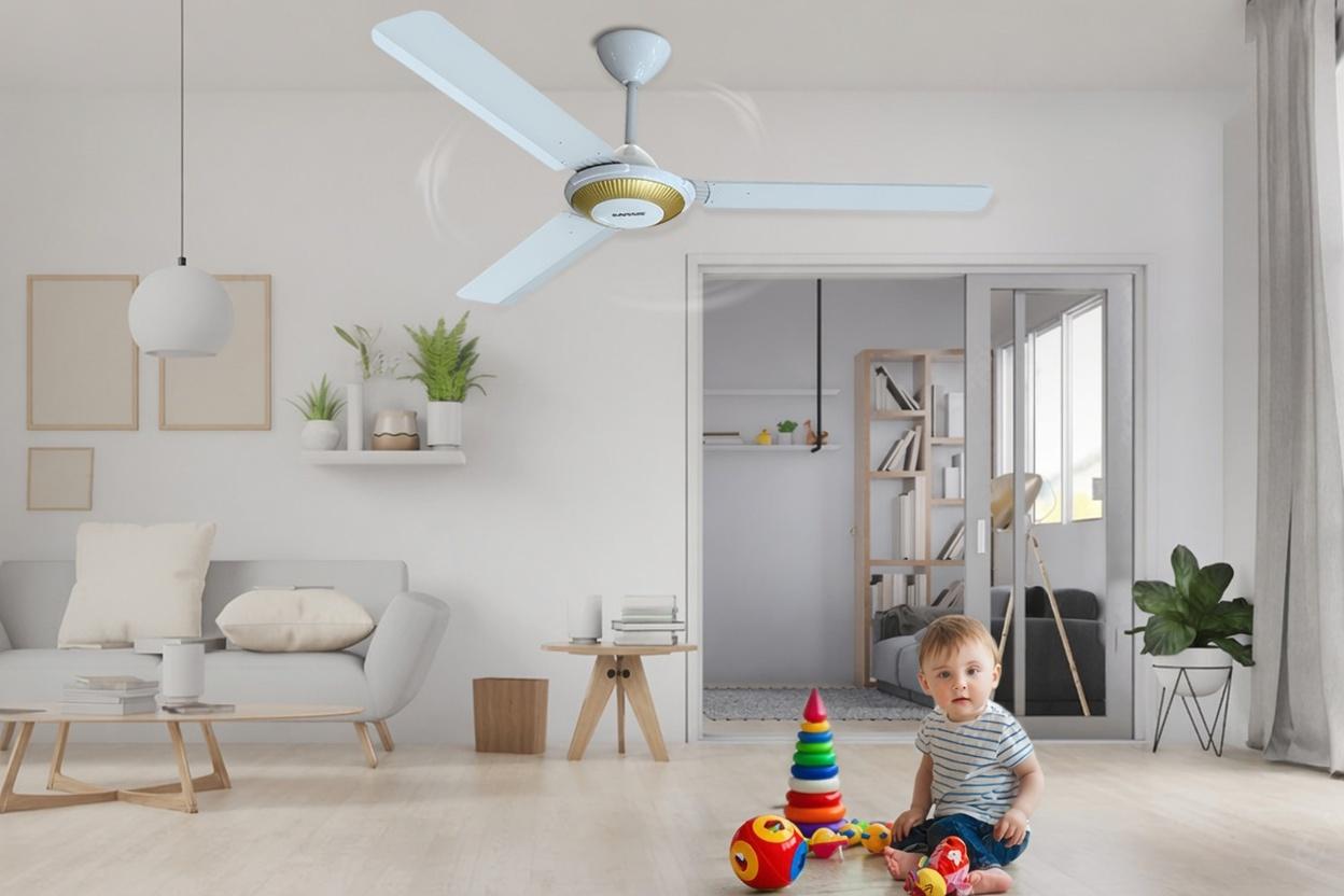 Quạt trần giúp hạn chế việc trẻ nhỏ tiếp cận hoặc chạm phải vào cánh quạt