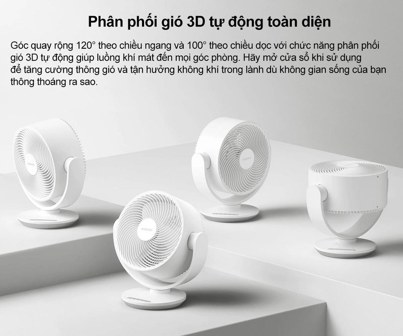 Quạt tuần hoàn để bàn giúp lưu thông không khí hiệu quả