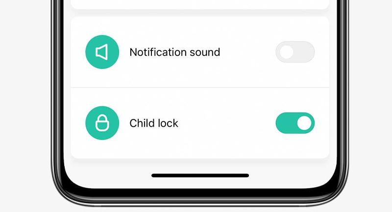 Quạt Xiaomi được tích hợp chức năng khóa trẻ em an toàn