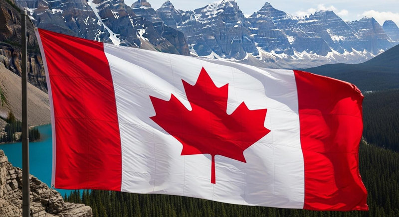 Quốc kỳ Canada mang hình ảnh lá phong đỏ rực rỡ và thân thiện