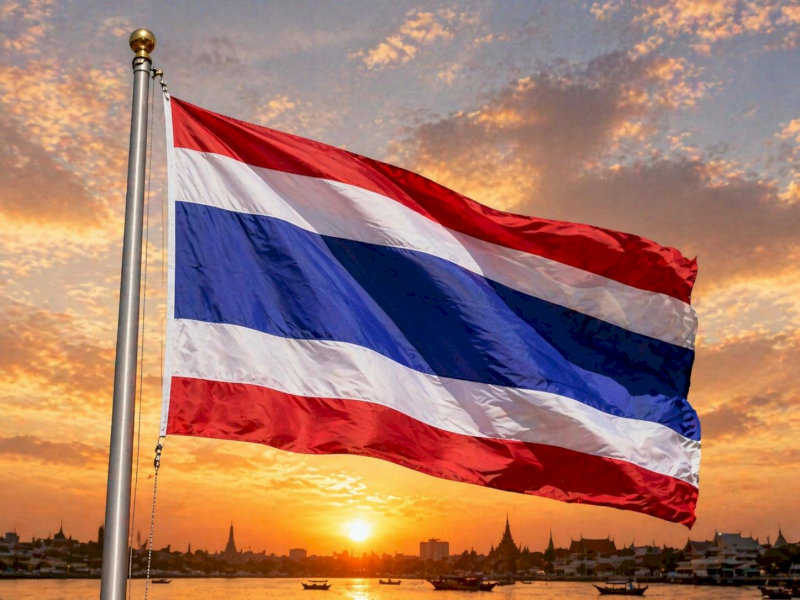 Quốc kỳ Thái Lan thể hiện sự tôn nghiêm và gắn kết chặt chẽ giữa dân tộc và hoàng gia