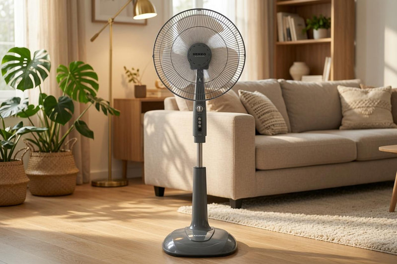Sải cánh rộng cùng động cơ công suất cao giúp quạt đứng Senko tạo luồng gió mát mạnh mẽ