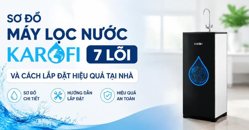 Sơ đồ máy lọc nước Karofi 7 lõi và cách lắp đặt hiệu quả tại nhà