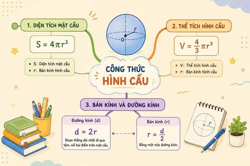 Sơ đồ tư duy giúp kiến thức được sắp xếp logic và dễ ôn lại hơn trước kỳ thi.