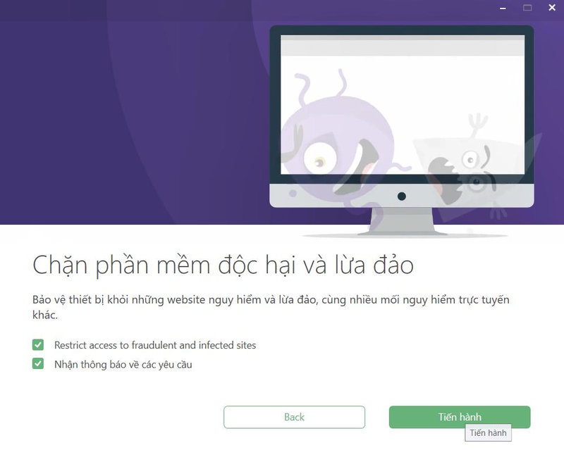Thêm tính năng bảo vệ khỏi lừa đảo và phần mềm độc hại