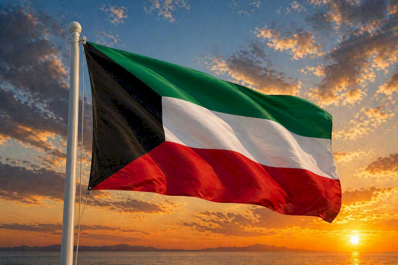 Thiết kế hình thang đen độc đáo trên quốc kỳ Kuwait