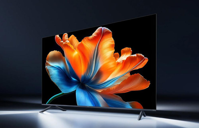 Thiết kế tràn viền kim loại của tivi Xiaomi 55 inch giúp mở rộng không gian hiển thị tối đa