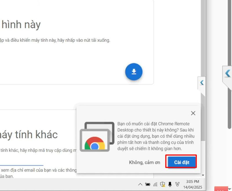 Thực hiện tải ứng dụng về máy