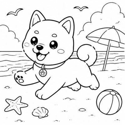 Shiba con chạy nhảy giúp bé cảm nhận sự ngộ nghĩnh và tô nhân vật nhỏ đáng yêu