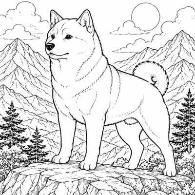 Shiba nhìn thẳng với mắt sắc bén giúp bé luyện tô ánh mắt sinh động biểu cảm