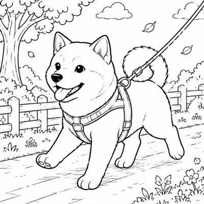Tai nhọn dựng của Shiba giúp bé luyện tô vùng tam giác nhỏ đường viền sắc nét