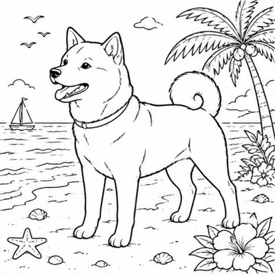 Shiba mặc kimono giúp bé khám phá văn hóa Nhật và tô màu trang phục truyền thống