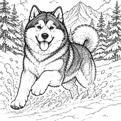 Đuôi xù to Alaska giúp bé rèn tính kiên nhẫn khi tô từng sợi lông tỉ mỉ