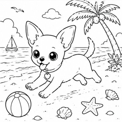 Chihuahua ngủ say giúp bé tô nhân vật tĩnh tạo cảm giác nhẹ nhàng thư giãn