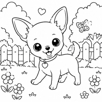 Mắt to tròn Chihuahua giúp bé luyện tô chi tiết nhỏ tạo độ sáng nhân vật
