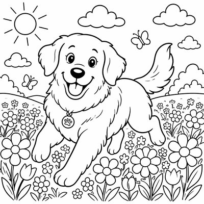 Golden bơi giúp bé học kết hợp màu xanh biển và vàng nâu tạo cảnh sinh động