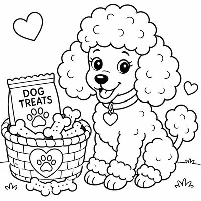 Poodle miniature nhỏ giúp bé luyện tô nhân vật nhỏ với nhiều chi tiết hơn