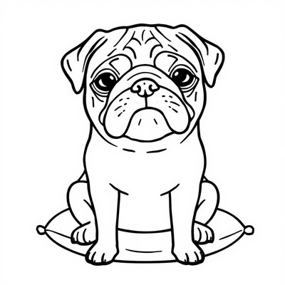 Nếp nhăn trên mặt Pug giúp bé phát triển tư duy hình khối và kỹ thuật tạo bóng