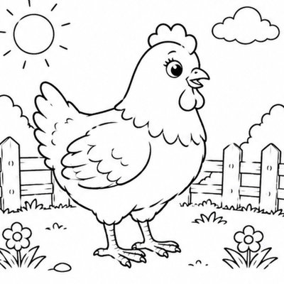 Đàn gà con chạy nhảy giúp bé luyện tô nhiều nhân vật chuyển động cùng lúc