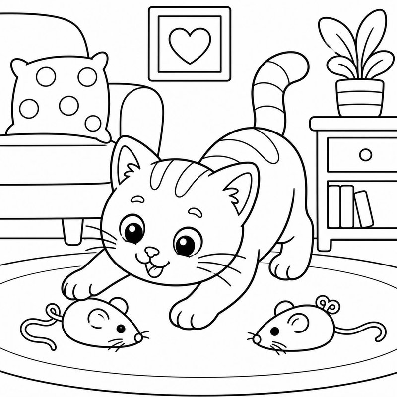 Mẫu mèo chibi với tỉ lệ ngộ nghĩnh rất hợp với trẻ nhỏ