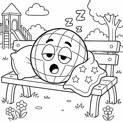 Bóng ngủ ngoan giúp bé luyện tô nhân vật ở trạng thái tĩnh màu sắc nhẹ nhàng