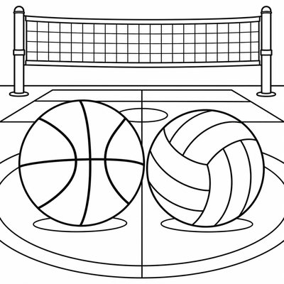 Bóng tennis vàng nhỏ giúp bé luyện tô màu vàng xanh và đường cong mềm đặc trưng
