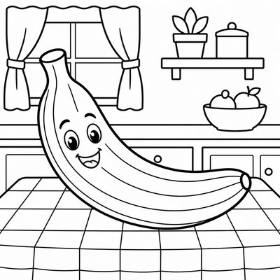 Chuối bóc vỏ hoàn toàn giúp bé luyện tô màu trắng kem của phần thịt quả