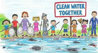 Đông đảo tình nguyện viên từ nhiều thế hệ cùng dọn sông với biển Clean Water Together rực rỡ