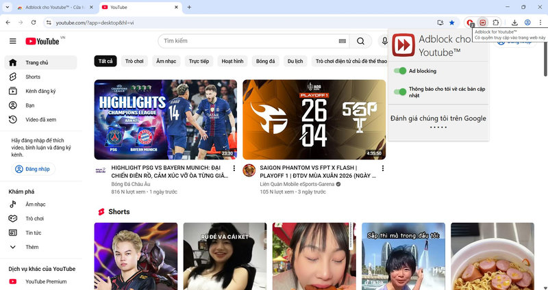 Tiện ích chuyên dụng giúp loại bỏ các nội dung quảng cáo trên YouTube