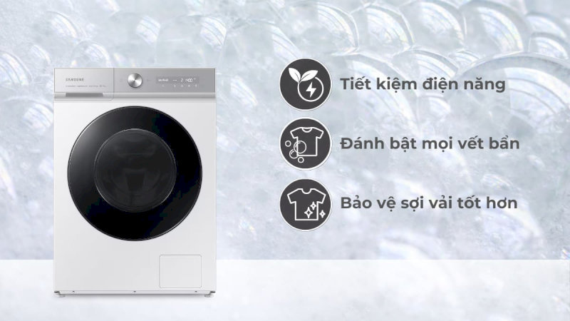 Công nghệ Ecobubble hỗ trợ làm sạch nhiều vết bẩn cứng đầu