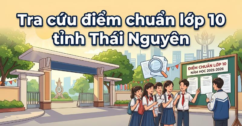 Tra cứu điểm chuẩn lớp 10 tỉnh Thái Nguyên chi tiết